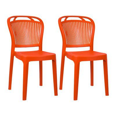 Plasto Chair Luxury with Comfortable Back Posture, Without arm | 150KG Capacity