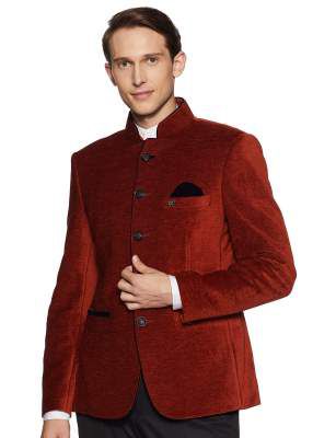 PLATINUM STUDIO Men's Mandarin Collor Blazer