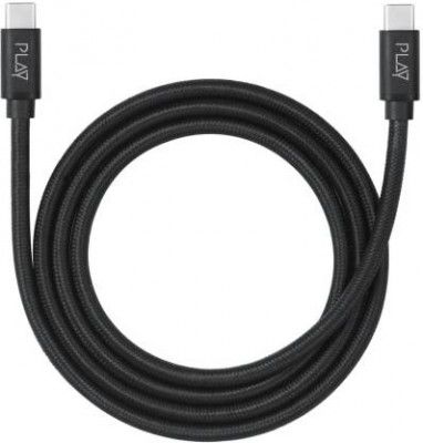 PLAY Type C 3 A 1.2 m Braided BC60C (Compatible with Mobile phones , Tablets, gaming devices, Galaxy Black, One Cable)