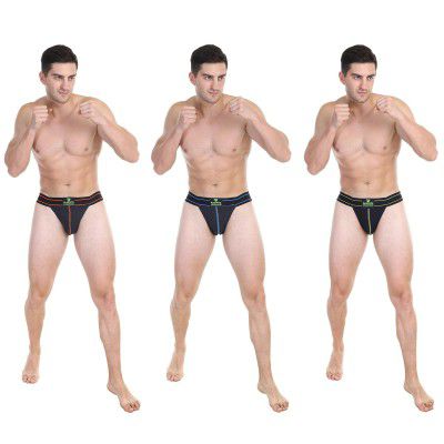 PLAYFITZ Deffender Athletic Supporters with Cup Pocket (Blue)