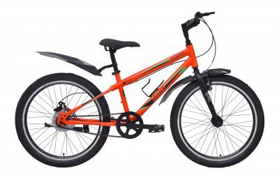 playR #BFF Cycle 24 Inch Fat Tyre Single Speed Front Wheel Shock Abs, Front and Rear Disc Brake, Fluorescent Orange 