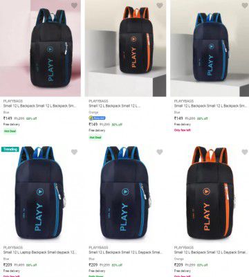 Playybags Backpacks Starts ₹149