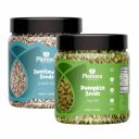 PLENORA Combo of Pumpkin & Sunflower Seeds 250g Each | Raw, Unroasted & Natural Total 500 Grams | Gluten-Free |...