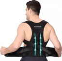 PLETHEON Posture belt for men and women for back pain Posture Corrector (Black)...