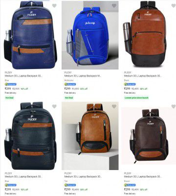 Plexy Backpacks Start At ₹280 | Upto 88% Off