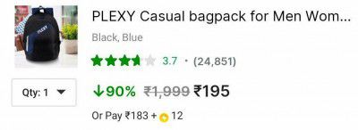 PLEXY Medium 30 L Laptop Backpack