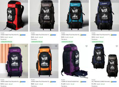 Plexy Rucksack upto 84% Off | starts ₹375