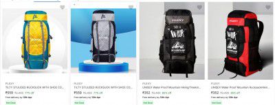 Upto 85% Off Plexy Rucksacks Bags | Start @ 378