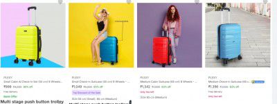 [₹300 OFF ON CART] Plexy Suitcases Upto 87% Off Starts At ₹999