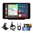 plimpton Upgraded Portable Carplay Android Auto Screen for Car, 7 Inch IPS Touch Screen Wireless Car Play Driveplay Multimedia Player...