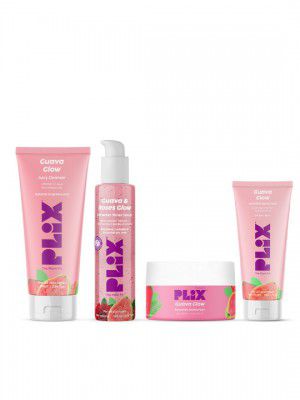 PLIX THE PLANT FIX Guava Glow Cleanser-Toner-Moisturizer & Sunscreen Combo