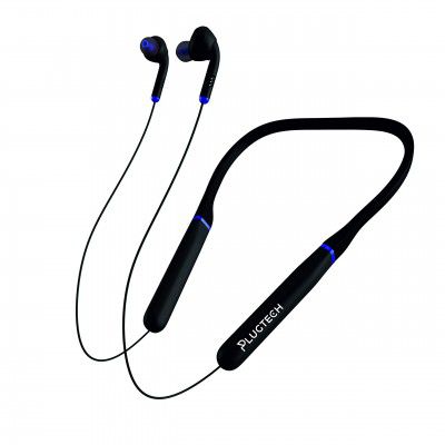 PLUGTECH Go Neck Wireless Earphones. Bluetooth Earphones, Powerful Bass, HD Sound, Upto 15hrs Playtime, Charging Time Upto 4 hrs and Proudly Made in India Blue