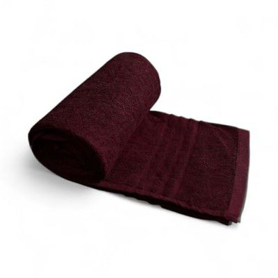 PLUSHCRAFT 100% Cotton Bath Towel,500GSM Soft Terry Cotton Towel (Maroon)