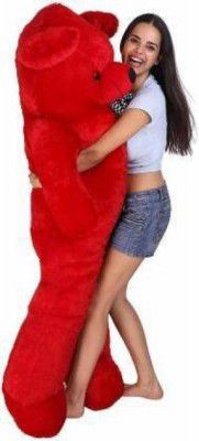 Plushie Pink Teddy Bear 3 feet Stuffed Animals Plush Toy Doll for Girlfriend Children Pink (90 cm) - RED - 90 cm (Red) - 92 cm  (Red)