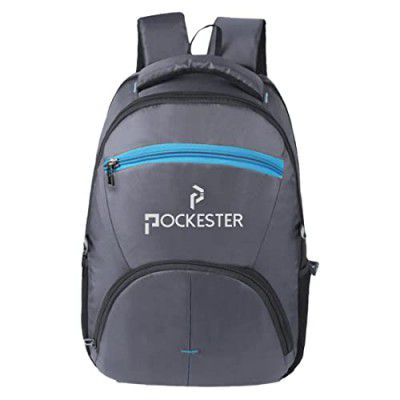 Pockester Large 30 L Laptop/Office/College/School/Travel Unisex Backpack (Compatible with 15.6 inch laptop) (Grey)