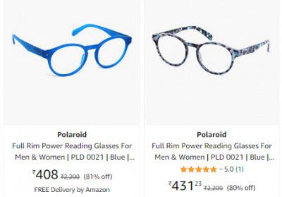 Polaroid Glasses Upto 80% Off