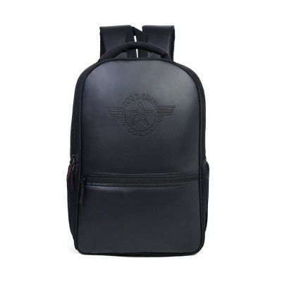 POLESTAR Vintage 32 L College/ School/ Office/ Casual/ Travel Backpack with 15.6 laptop compartment suitable for both men & women stylish & durable made with Leatherette 1 year warranty - Black