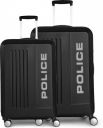 POLICE Hard Body Set of 2 Luggage - Black...
