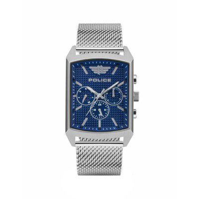 Police Mens Urban Rebel Blue Dial Stainless Steel Analog Watch