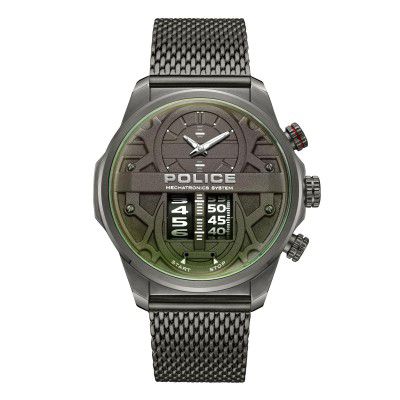 Police Quartz Multifunction Grey DIAL Stainless Steel Strap Watch for Men-PLPEWJG0006503W