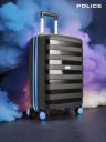 Police Textured Medium Suitcase Trolley Bag- 70L...