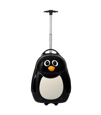 Polo Class Pc Hard Shell 2 Wheels 360 Degree Trendy Cute Kids Trolley Bag - Black, 29 cm, 18"