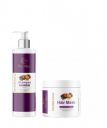 Poly fluid SNC Professional karatin & cocoa berry Extract Shampoo + Hair Mask Reconstruction Formulated With Karetin Protine, suitable for all hair types, 500 ml...