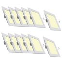 Polycab 15W LED Panel Light Scintillate Edge Slim Square Smart Offers Bright Lumination Long Lifespan No Harmful Radiation (Warm White, 3000K, 12 PCS, Cut Out: 5.9 inches)...