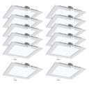 Polycab 18W LED Panel Light Scintillate Edge Slim Square Smart Offers Bright Lumination Long Lifespan No Harmful Radiation (Cool White, 6500K, 12 PCS, Cut Out: 7.79 inches)...