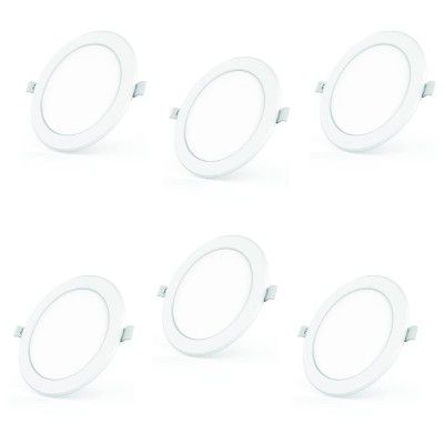 Polycab 18W LED Panel Light Scintillate Edge Slim Round Smart Offers Bright Lumination Long Lifespan No Harmful Radiation (Warm White, 3000K, 6 PCS, Cut Out: 7.79 inches)