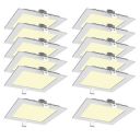 Polycab 18W LED Panel Light Scintillate Edge Slim Square Smart Offers Bright Lumination Long Lifespan No Harmful Radiation (Warm White, 3000K, 12 PCS, Cut Out: 7.79 inches)...