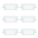 Polycab 18W LED Panel Light Scintillate Edge Slim Square Smart Offers Bright Lumination Long Lifespan No Harmful Radiation (Warm White, 3000K, 6 PCS, Cut Out: 7.79 inches)...