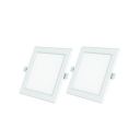 Polycab 18W LED Panel Light Scintillate Edge Slim Square Smart (Warm White, 3000K, 2 PCS, Cut Out: 7.79 inches)...