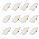 Polycab 3W LED Panel Light Scintillate Edge Slim Square Smart Offers Bright Lumination Long Lifespan No Harmful Radiation (Neutral White, 4000K, 12 PCS, Cut Out: 2.55 inches)...