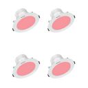 Polycab 5 Watt LED Down Blue Light Scintillate Integral Slim Round Smart Panel Offers Bright Lumination Long Lifespan No Harmful Radiation (Red, 4 PCS, Cut Out: 3.14 inches)...