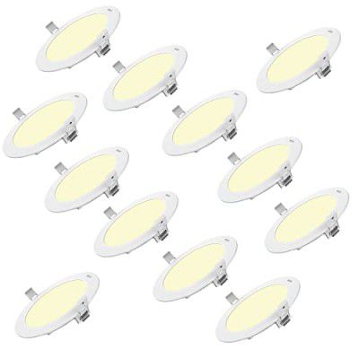 Polycab 5 Watt LED Down Light Scintillate Integral Slim Round Smart Offers Bright Lumination Long Lifespan (??Warm White, 3000K, 12 PCS, Cut Out: 3.14 inches)