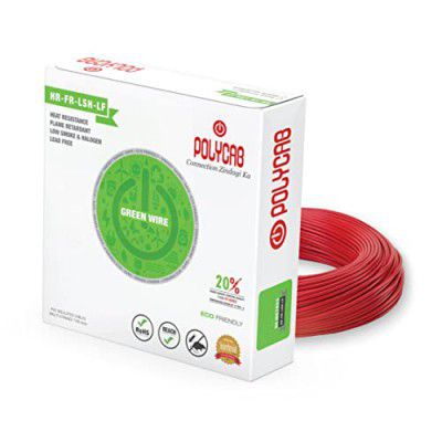 Polycab Eco-Friendly Green Wire - Colour:RED 90m 0.75sqmm
