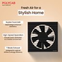 Polycab Freshner Axial 150mm Air Exhaust fan/Ventilation [ Black ]...