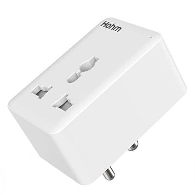 Polycab Hohm Lanre Wi-Fi 10 A Smart Plug with Energy Monitoring-Suitable for High Power Large Appliances like Mobile & Laptop Chargers, TV, Kettle (Compatible with Alexa and Google Assistant) (Pack of