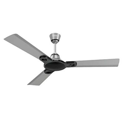 Polycab Hohm Stolz IOT Wi-Fi 1200mm Smart Fan Compatible with Alexa, Google Assistant, IR Remote & Hohm Mobile App (Silver Black)