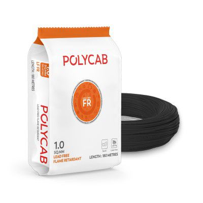 Polycab LF FR 180M coil | 1 SQ MM | Flame Retardant technology | Lead free insulation 