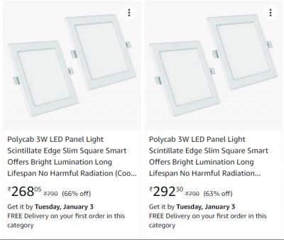 Polycab Lights at Minimum 50% off