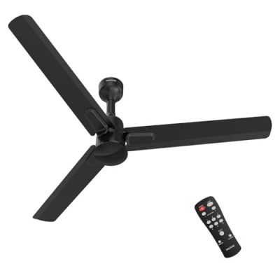 Polycab Silencio Mini DLX 1200mm 5-Star Advanced BLDC, Remote Ceiling fan | 3+1 Years Warranty?Midnight Black?