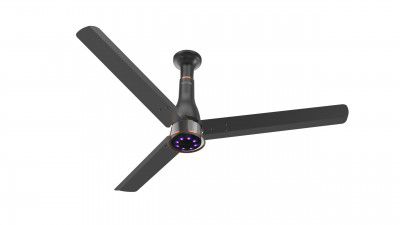 Polycab Wizzy Prime BLDC Ceiling Fan 1200mm|BEE 5 Star Rated, 3 Years Warranty (Matt Black)