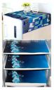 Polyester 4 Piece Kitchen Fridge Top Cover & Refrigerator Drawer Mat - Standard, Blue...