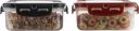 POLYSET Super Locked Rectangle Container 920ML 1 Black Lid & 1 Brown Lid - White Bottom, - 920 ml Plastic Utility Container (Pack of 2, Multicolor)...