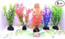 PONDICHERRY Pigeons® - Beautiful Aquarium Multicolour Plants for Home Fishes Tank Decoration (Set of 5) 4...