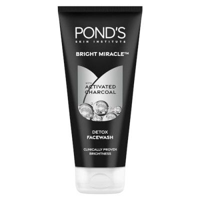 POND'S Bright Miracle Detox Facewash - 200gm, 10X Power of Activated Charcoal | For Deep Cleaned Skin