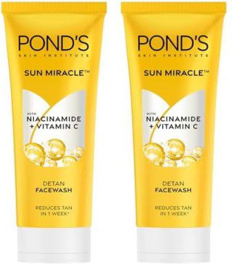 Pond's Detan Face Wash for Tan Removal in Just 7 Days, 100gm (Pack of 2)