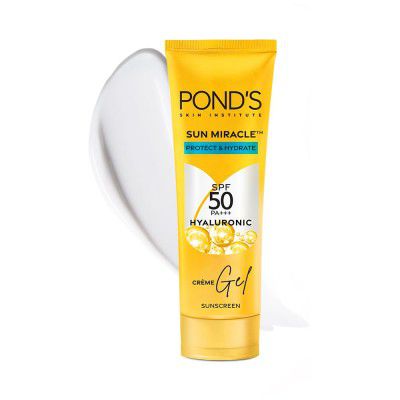 POND’S Sun Miracle SPF 50 PA+++ Crème Gel Sunscreen, No White Cast - 50g